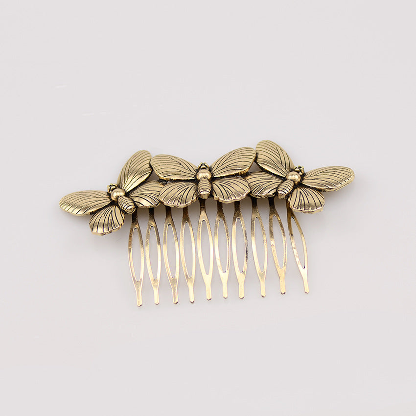 Wholesale vintage diamond hu'die hair comb pearl hairpin